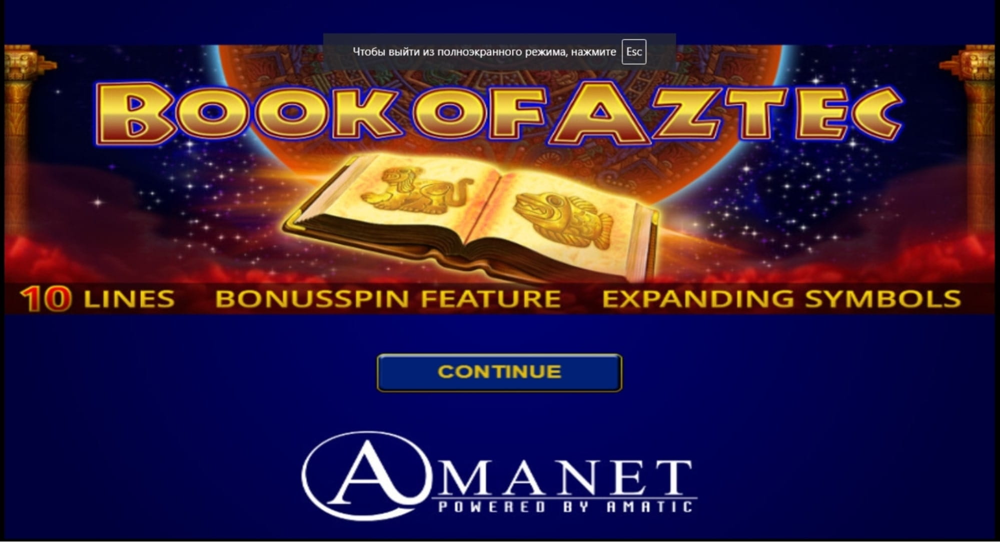 Amatic Software Livre des Aztèques Slot